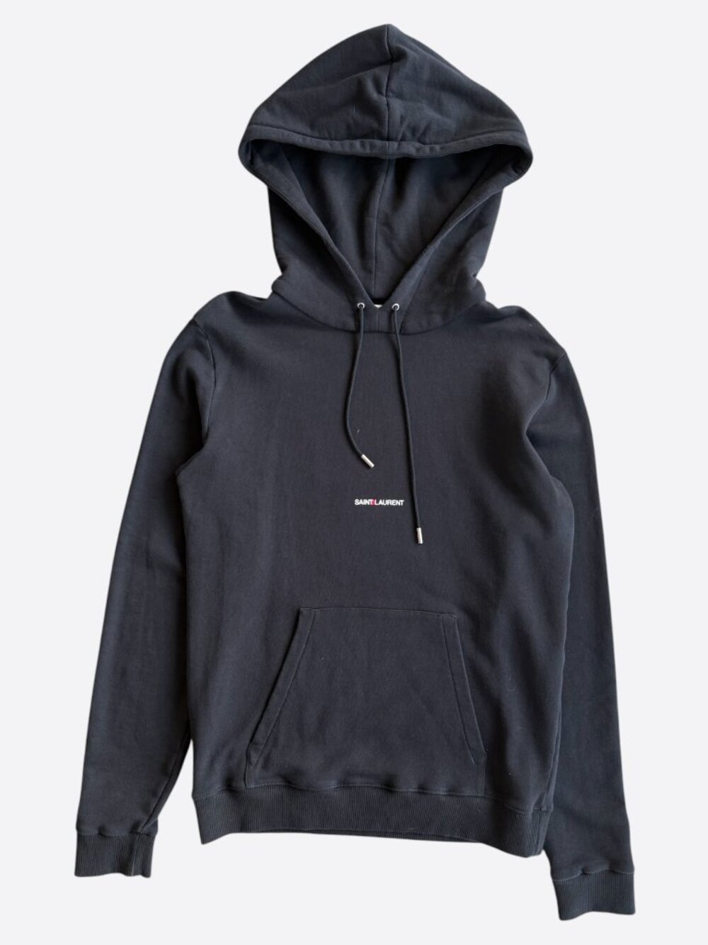 Saint Laurent Black & White Logo Hoodie